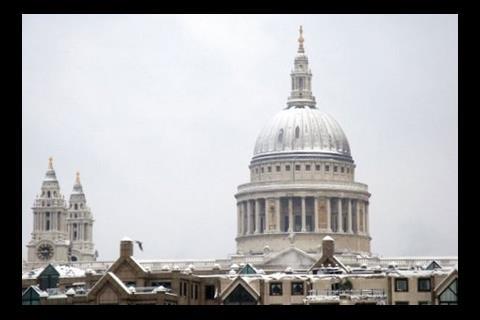 St Paul's in the snow